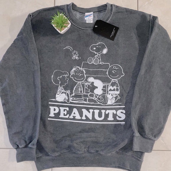 NWT Junk Food PEANUTS THE GANG FLEA MARKET FLEECE sz S - Picture 2 of 2